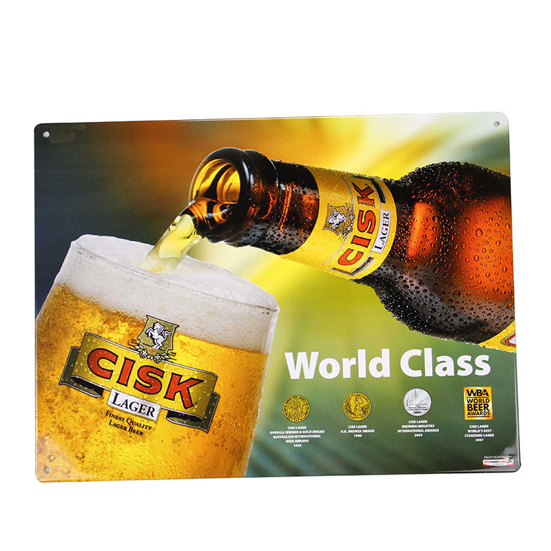 Professional Custom Beer Advertisement Tin Plate Metal Sign