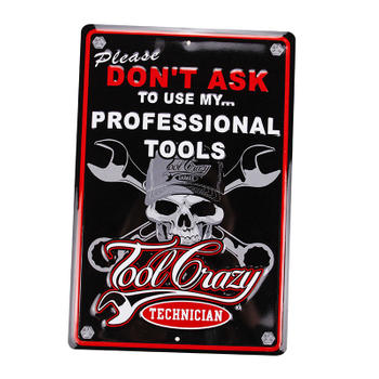 Professional OEM Funny Words Tools Advertise Metal Tin Sign
