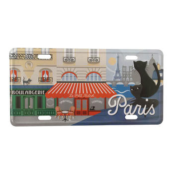 Customize France Tourist Gift Printing Metal Post Card