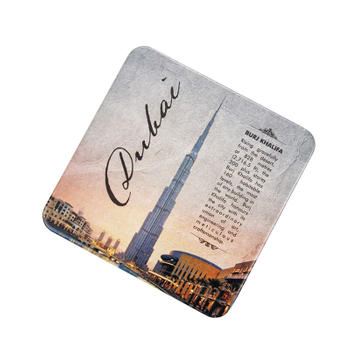 Dubai Souvenir Custom Tin Cork Coaster