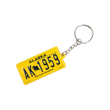 Alaska License Plate Key Chain