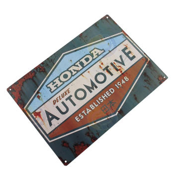 Customized Automotive Honda Retro Decor Tin Sign