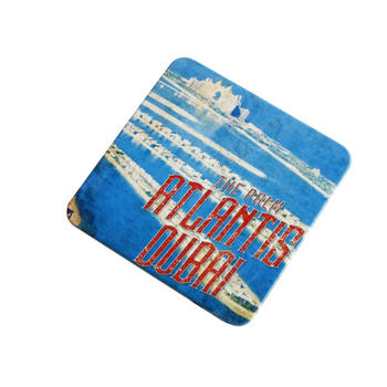Wholesale Gift Colorful Printing Tin Coaster Filled with Cork