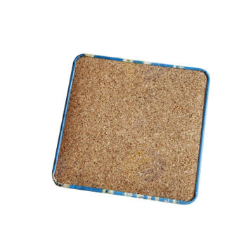 Wholesale Gift Colorful Printing Tin Coaster Filled with Cork