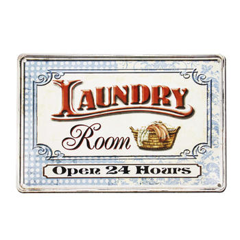Customized Laundry Room Business Vintage Metal Sign Tin