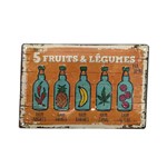 Custom Souvenir Wall Decor Retro Fruit Juice Tin Sign