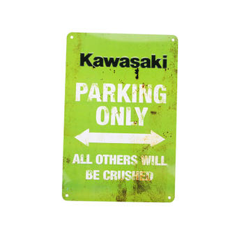 All Others Will Be Crushed Kawasaki Parking Only Sign
