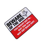 Beware Of Dog Embossed Aluminum Sign