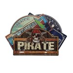 Customized Factory Direct Pirate Embossed Metal Sign