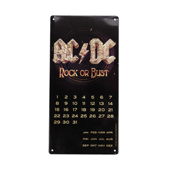 Glossy Decorative Metal Sign Tin Calendar