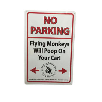 Flying Monkeys Will Poop On Your Car No Parking Sign