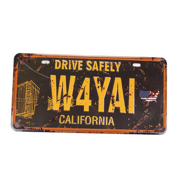 California Drive Safely Car Number Plate