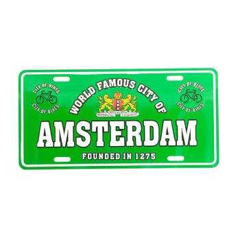 Amsterdam Series Car License Plate