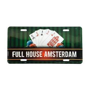 Full House Amsterdam Elements of Pokers Car License Plate