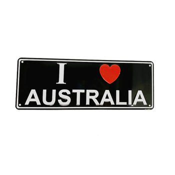 I Love Australia Car License Plate