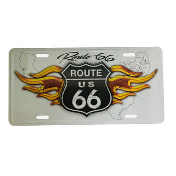 US Route 66 Car License Plate