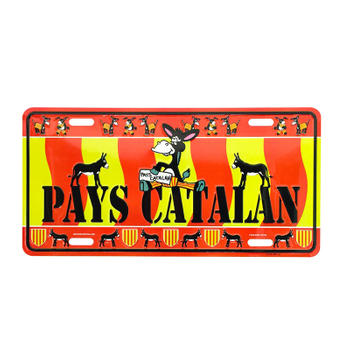 Plays Catalan Cartoon Donkeys Car License Plate