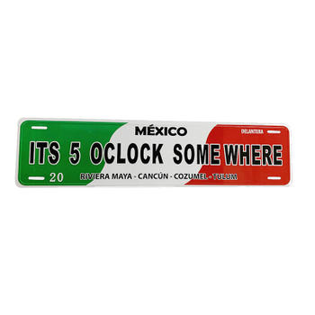 Mexican Flag License Plate