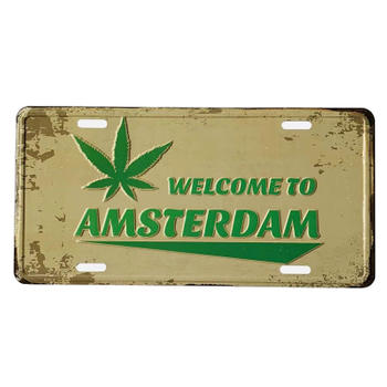 Welcome To Amsterdam Car Decor License Plate