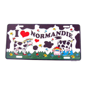 I Love Normandie So Cute Cartoon Daily Cow Decorative Car License Plate