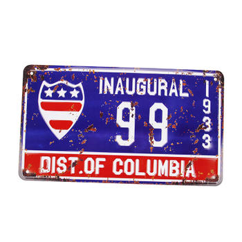 Vintage Columbia Car License Plate