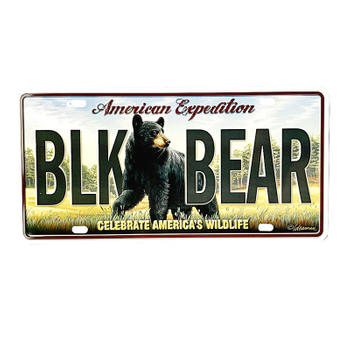 Elements of Animals - BLK BEAR License Plate