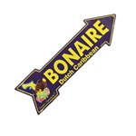 Bonaire Dutch Caribbean Arrow Embossed Metal Decor Sign