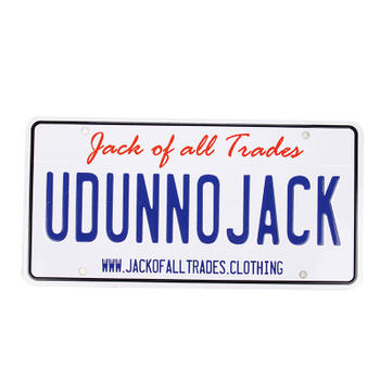 UDUNNOJACK Letters Custom Design Car License Plate
