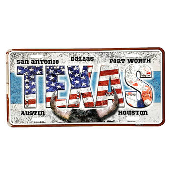 TEXAS Filled With The Stars And The Stripes License Plate