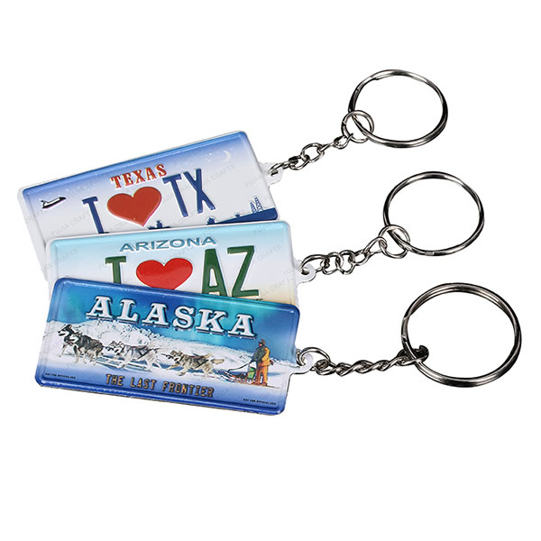 Personalized Metal Name License Plate Souvenir Keychain