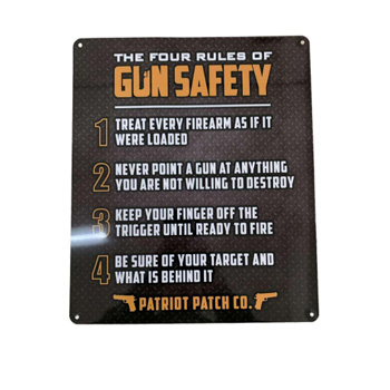 Gun Safety Outdoor Aluminum Sign