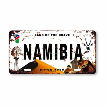 NAMIBIA License Plate with 4 holes