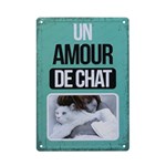 UN AMOUR DE CHAT Metal Frame Sign with Stand